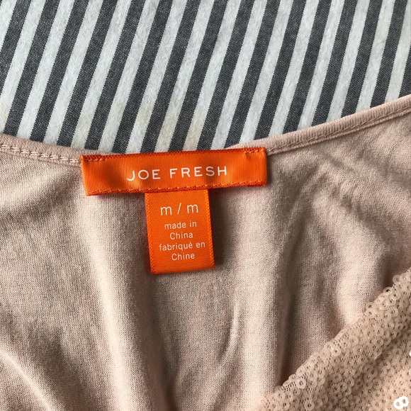 EUC - Joe Fresh blush pink sequin tank - M - Picture 4 of 4